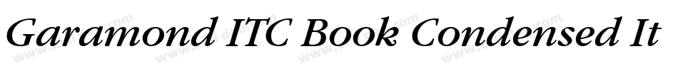 Garamond ITC Book Condensed Italic BT字体转换